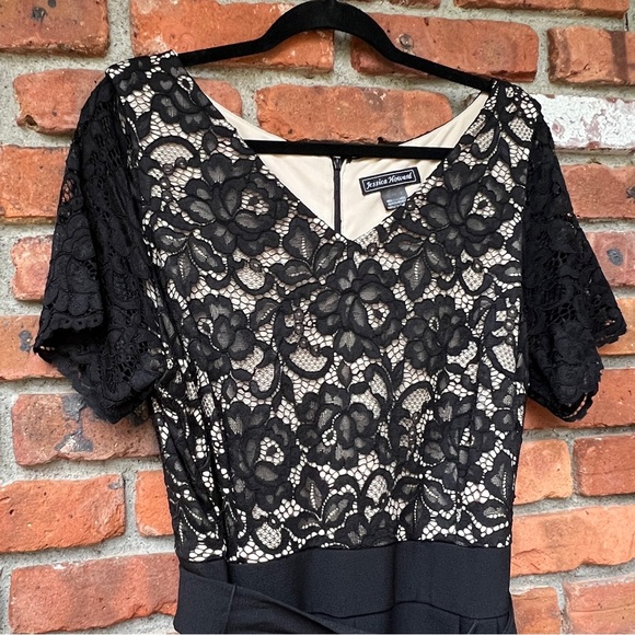 JESSICA HOWARD 18 jumpsuit black v neck short sleeve - Picture 6 of 13